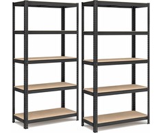 Songmics Lentynų blokas, 90x40x180 cm, juoda