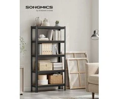 Songmics Lentynų sistema 30x75x150 cm Ruda Juoda MDF Plienas