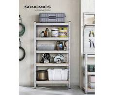 Songmics Lentynų sistema 30x75x150 cm Sidabrinė plieninė saugykla
