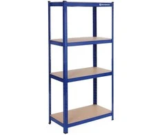 Songmics Lentynų stelažas 160x80x40 cm Mėlynas plienas