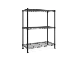 SONGMICS metalinis sandėliavimo stelažas su 3 reguliuojamomis lentynomis, 30 x 60 x 77 cm, LGR163BH01