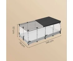Songmics Mažų gyvūnų aptvaras 144x74x57 cm