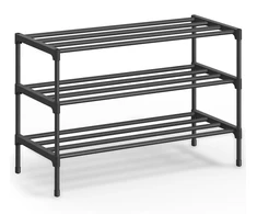 Songmics Batų lentyna 3 lygių, sudedama viena ant kitos, juoda, 62,3 × 30 × 55 cm