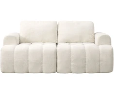 Songmics Moduline sofa be rėmo su šenilo apmušalu, balta, svetainei