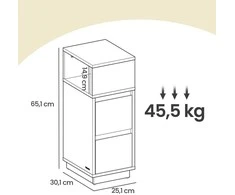 Songmics Naktinis staliukas 2 vnt. su stalčiais