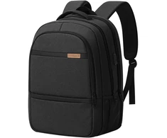 Songmics Nešiojamojo kompiuterio kuprinė 35 L, 17.3 colių kompiuteriui, su USB jungtimi ir 180° atidarymu, juoda