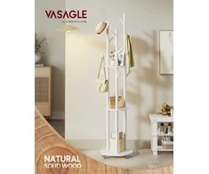 Songmics Paltų kabykla 40x40x175 cm juoda