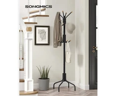 Songmics Paltų kabykla, Metalas, 55x180x55 cm, Balta