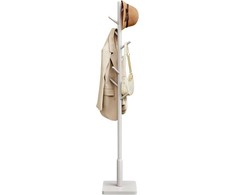 Songmics Paltų stovas 30x30x173 cm, smėlio spalvos, guminė mediena
