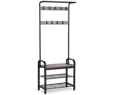 Songmics Paltų stovas 33,7x72x183 cm Juodas Saugojimas