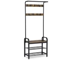 Songmics Paltų stovas 33,7x72x183 cm Rudas ir Juodas Saugojimas