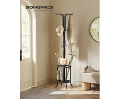 Songmics Paltų stovas 40x40x175 cm juodas metalas