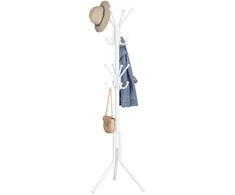 Songmics Paltų stovas 48x43x175 cm Baltas metalas