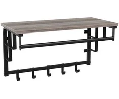 Songmics Paltų stovas 66x30x27 cm Pilkai rudas ir juodas plienas