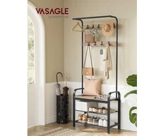 Songmics Paltų stovas 73,6x34x183,5 cm Rudas
