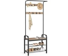 Songmics Paltų stovas 73,6x34x183,5 cm Rudas