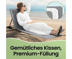 SONGMICS paplūdimio kėdžių rinkinys (2 vnt.), kempingo kėdės, saulės gultai