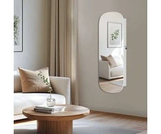 Songmics Sieninė spintelė MDF 10x42x108 cm balta