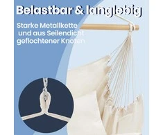 Songmics Pakabinamas krėslas, pakabinamos sūpynės su 2 pagalvėlėmis, pakabinamas krėslas