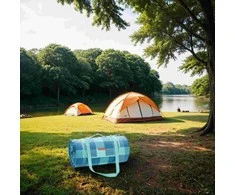 SONGMICS Pikniko antklodė 300 x 200 cm, su 4 žemės tvirtinimo elementais, didelė
