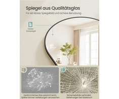 Songmics Pilno ilgio veidrodis 160x50x1,3 cm juodas aliuminis