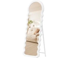 Songmics Pilno ilgio veidrodis 50x160 cm baltas MDF rėmas