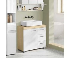 Songmics Praustuvas 70x30x63,8 cm, smėlio spalvos MDF