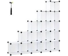Songmics Modulinė lentyna 16 kubų balta