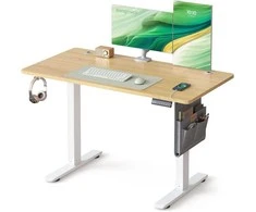 Songmics Elektrinis reguliuojamo aukščio rašomasis stalas 120x60 cm
