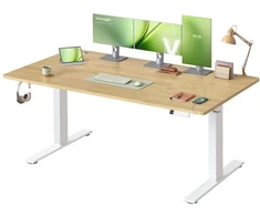 Songmics Reguliuojamo aukščio rašomasis stalas 160 × 80 x 72-120cm