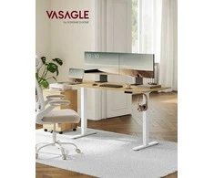 Songmics Reguliuojamo aukščio stalo rėmas 90-140x59,6x71-119 cm baltas plienas