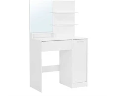 Songmics Ruošimosi stalas 80x40x132 cm baltas