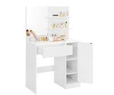 Songmics Ruošimosi stalas 80x40x132 cm baltas