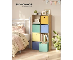Songmics Sandėliavimo dėžių rinkinys 30x30x30 cm, auksinės spalvos, audinys