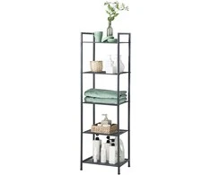 Songmics Sandėliavimo lentyna, 38x30x129,5 cm, juoda