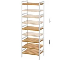 Songmics Sandėliavimo lentyna, 45x31.5x142 cm, balta