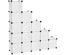 Songmics Sandėliavimo spintelė, 123x31x123 cm, balta