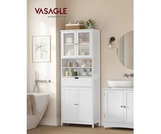 Songmics Sandėliavimo spintelė 60x30x170 cm Balta MDF