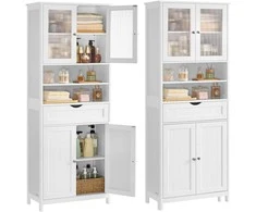 Songmics Sandėliavimo spintelė 60x30x170 cm Balta MDF