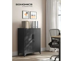 Songmics Sandėliavimo spintelė, 80x40x90 cm, juoda