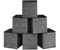 Songmics Dėžutė 26cm rinkinyje 6 juodai margi