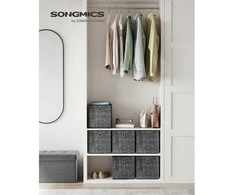 Songmics Dėžutė 26cm rinkinyje 6 juodai margi