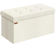Songmics Pufas, 38x76x38 cm, kreminis