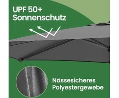 Songmics Skėtis 340 cm, UPF 50+, paplūdimio skėtis