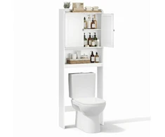 Songmics Spintelė su durelėmis, balta, 62,4 x 20 x 170 cm