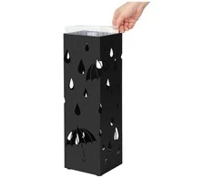 Songmics Skėčių stovas, 15.5x15.5x49 cm, juodas