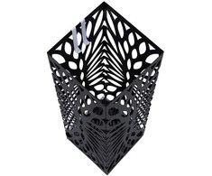 Songmics Skėčių stovas, 15.5x15.5x49 cm, juodas
