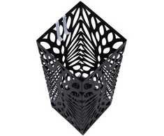 Songmics Skėčių stovas 15,5x15,5x49 cm Juodas metalas