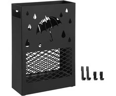 Songmics Skėčių stovas, 28.5x12.2x41 cm, juodas