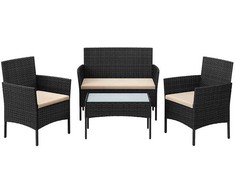Lauko baldų komplektas Songmics Sodo baldų komplektas, 58x49x85 cm, juoda